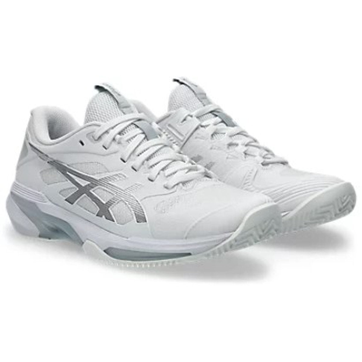Asics Women's Solution Speed FF 4 Clay Tennis Shoes (White/Pure Silver