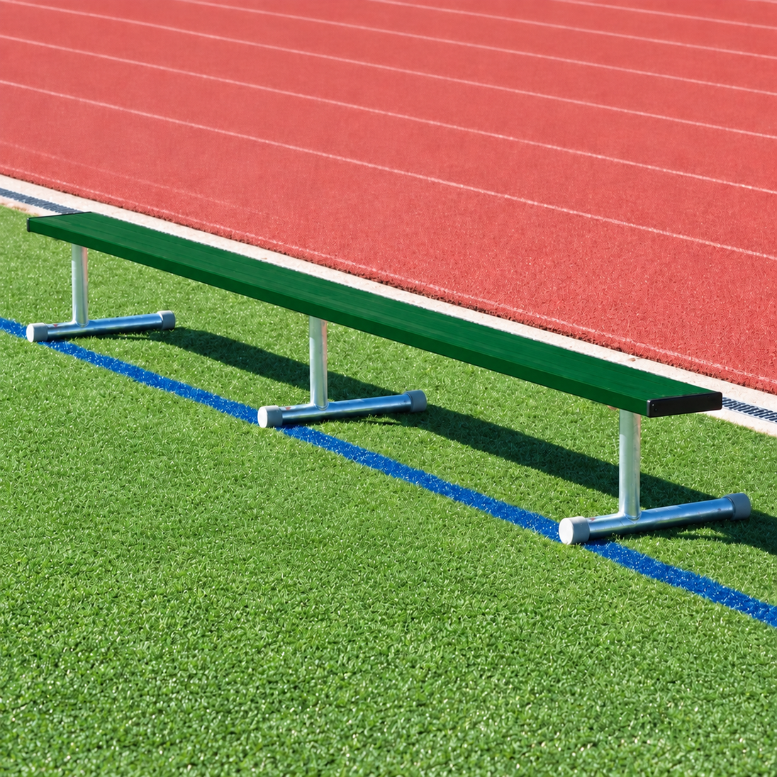 Athletic Court and Field Benches without Backrests - green