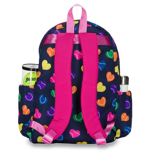 Ame & Lulu Big Love Junior Tennis Backpack (Rainbow Serve)