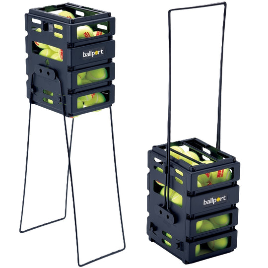 BP-M-Black Tourna Ballport Mini 36-Ball Tennis Ball Hopper (Red, Blue or Black)