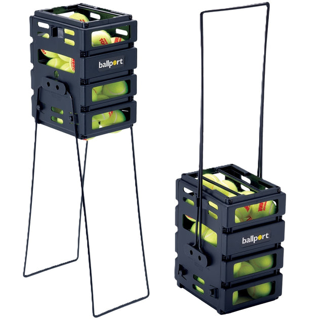 BP-M-Black Tourna Ballport Mini 36-Ball Tennis Ball Hopper (Red, Blue or Black)