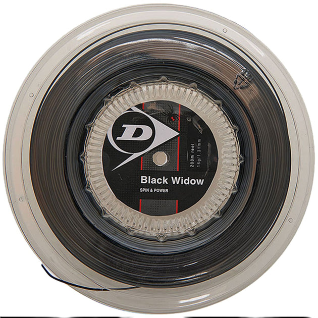 624854 dunlop Black Widow 17g Black Tennis String (Reel)