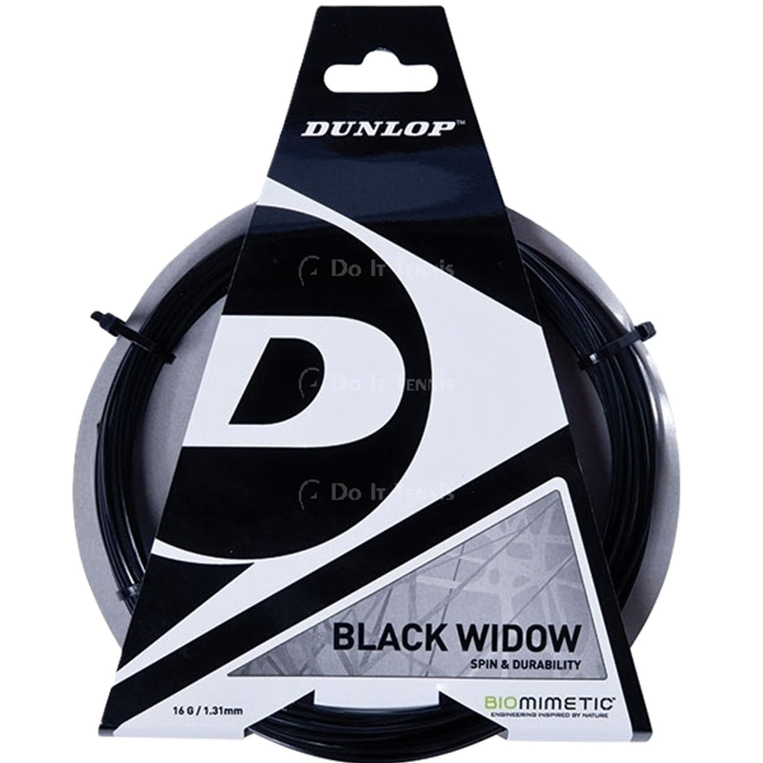 T624682 Dunlop Black Widow 18g Tennis String (Set)