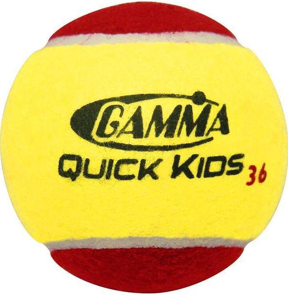 Gamma Quick Kids 36 Red Felt Tennis Balls (24 Ball Bucket)