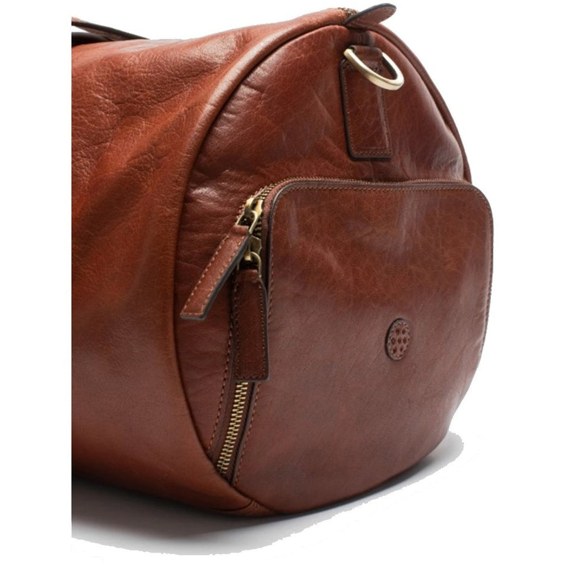 HIL01WEEDUF Hildebrand Leather Weekend Duffel Bag (Cognac)