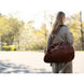 HIL01WEEDUF Hildebrand Leather Weekend Duffel Bag (Cognac)