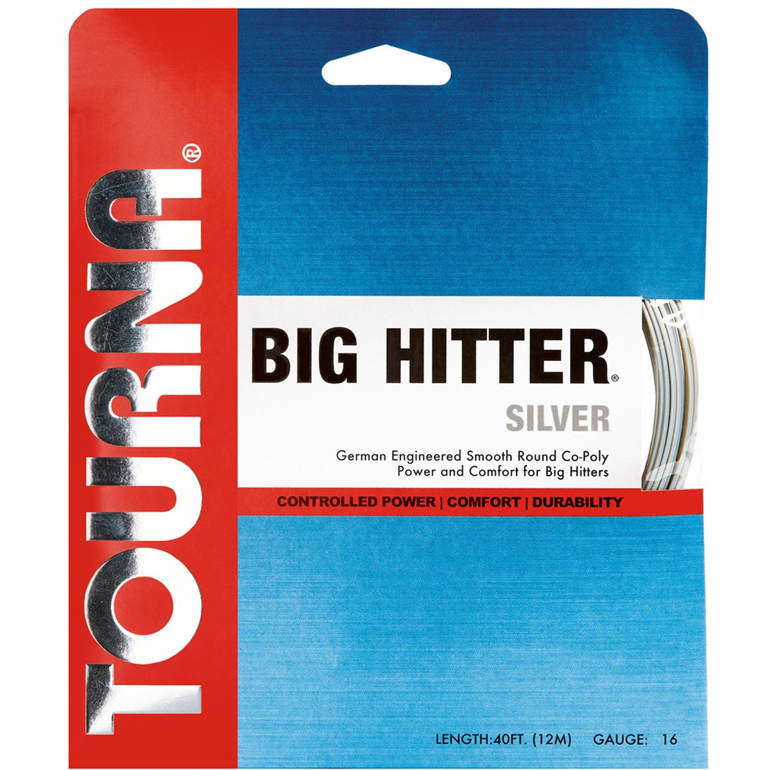 HIT-17 Tourna Big Hitter Silver 17g Tennis String (Set)