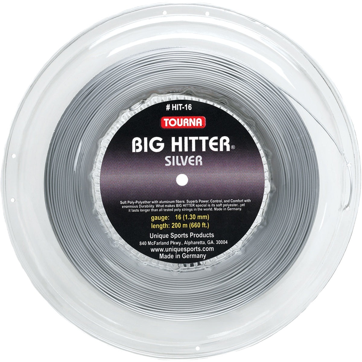 Tourna Big Hitter Silver 18g Tennis String (Reel)