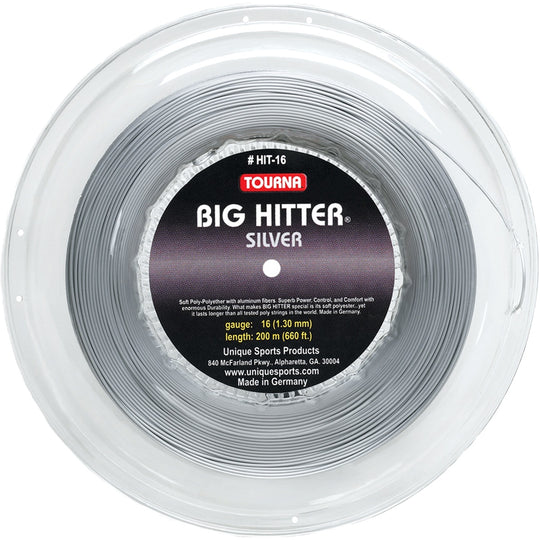 Tourna Big Hitter Silver 18g Tennis String (Reel)