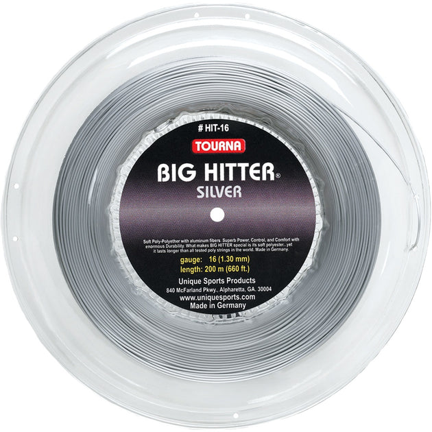 Tourna Big Hitter Silver 18g Tennis String (Reel)