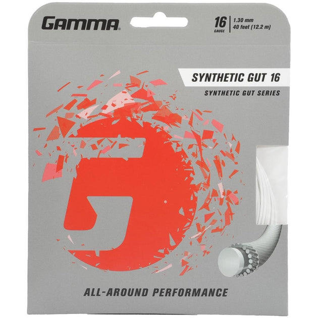 GSG6-White Gamma Synthetic Gut 16g Tennis String (Set)