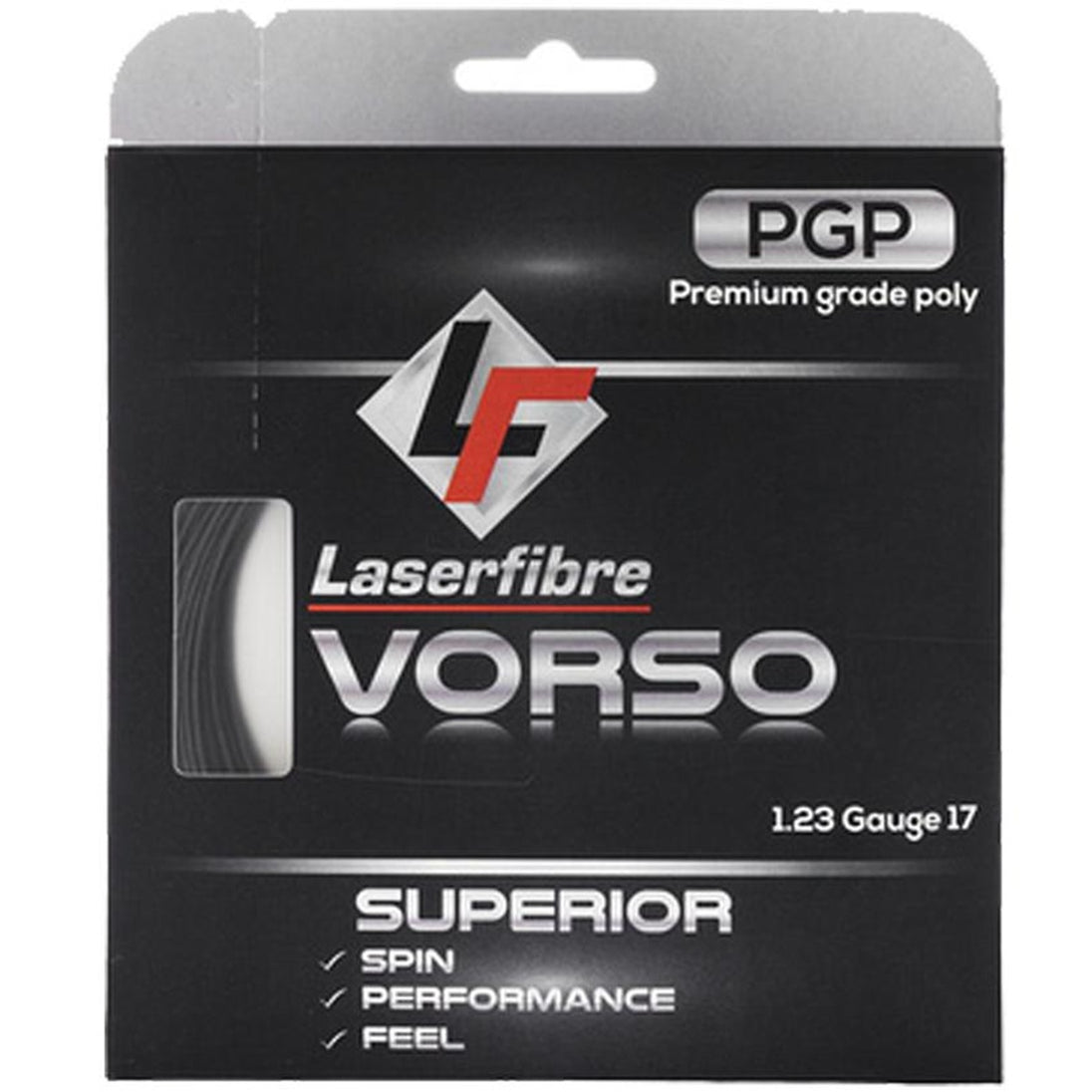 Black Tenmis Racquet String Laserfibre Vorso 17g Black Tennis Racquet String (Set)