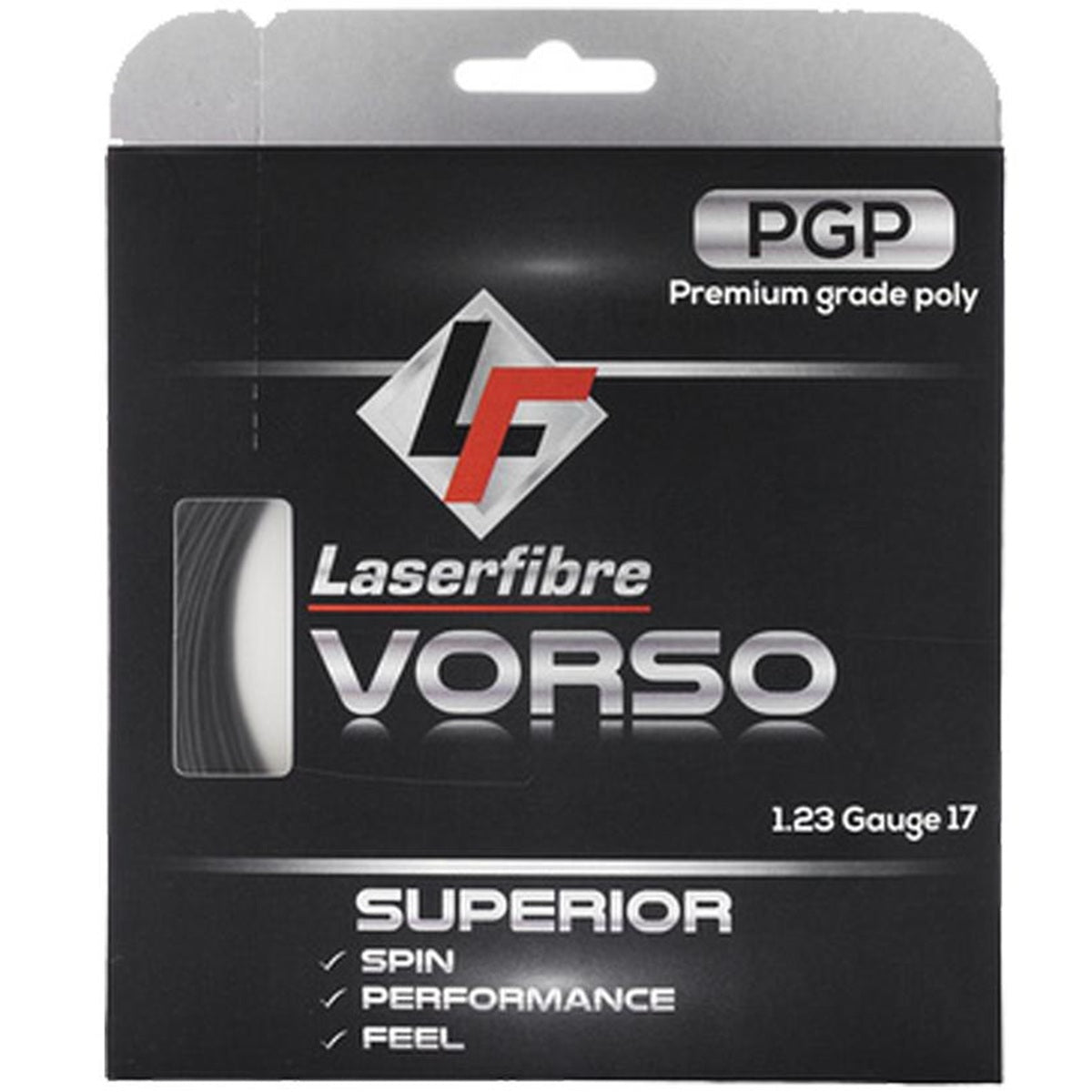 LFSS101-7B Laserfibre Vorso 17g Black Tennis Racquet String (Set)