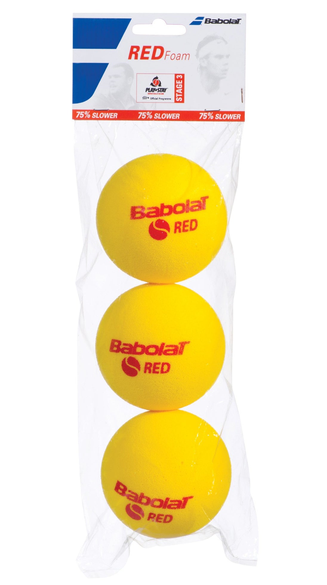 Babolat Kids Red Foam Tennis Ball (3 Balls)