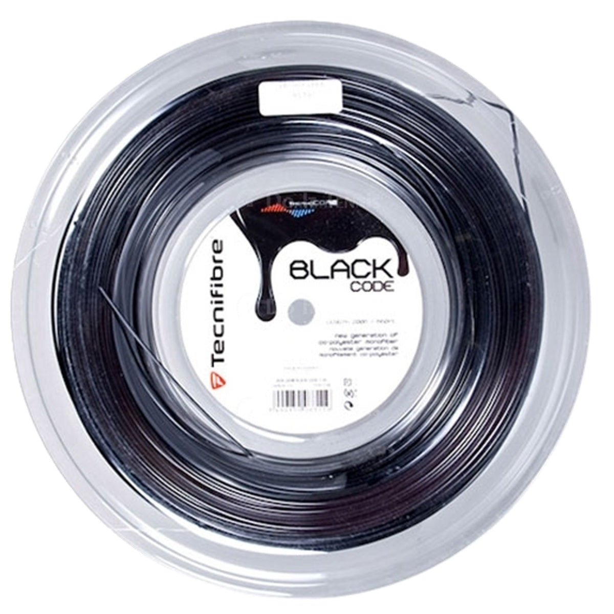 04RBL124XB Tecnifibre Black Code 17g Tennis String (Reel)