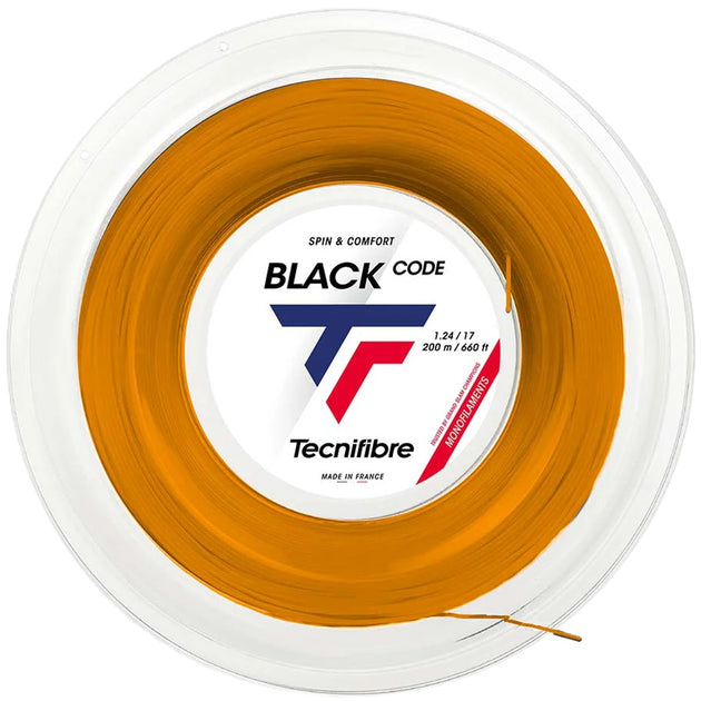 tfbc17-r-fire Tecnifibre Black Code Fire 17g Tennis String (Reel)
