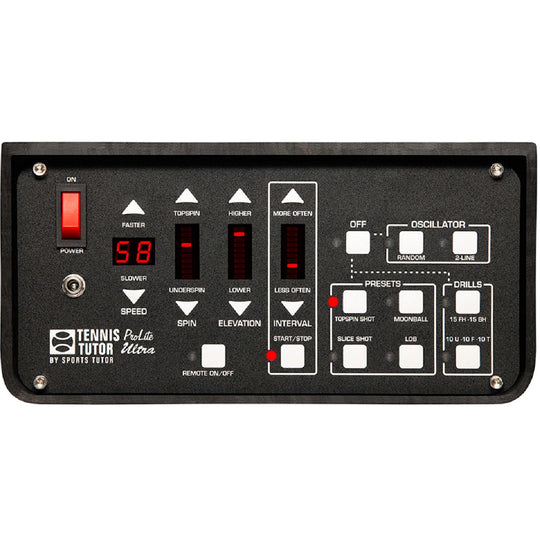 Sports Tutor Tennis Tutor ProLite Ultra Ball Machine Control Panel