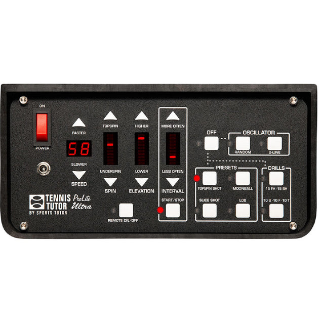 Sports Tutor Tennis Tutor ProLite Ultra Ball Machine Control Panel