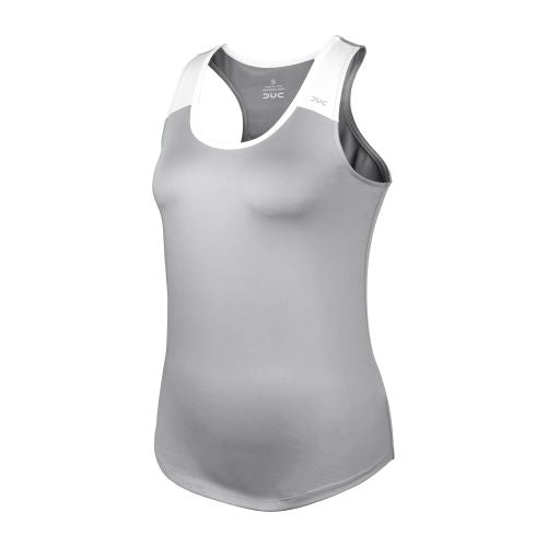 DUC Christie Women's Tennis Tank (Silver/White)