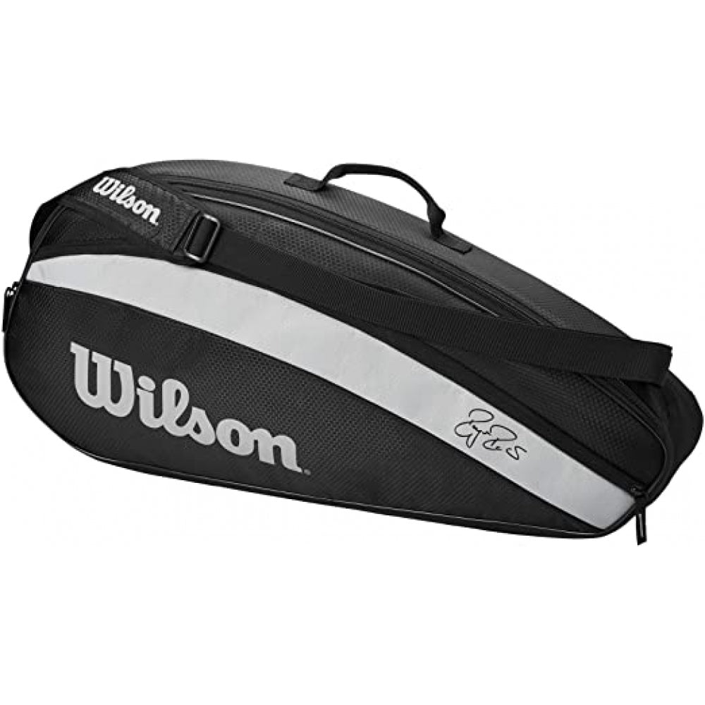 FedererJunior-TeamBag-Balls Wilson Roger Federer Junior Tennis Racquet Bundled with Federer Team 3 Racquet Tennis Bag and Tennis Balls c