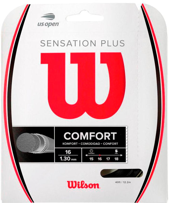 Wilson Sensation Plus Tennis String Set, Black (16g)