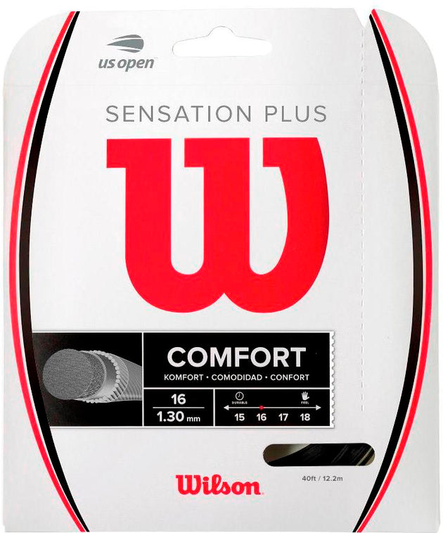 Wilson Sensation Plus Tennis String Set, Black (16g)