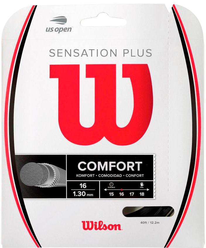 Wilson Sensation Plus Tennis String Set, Black (16g)