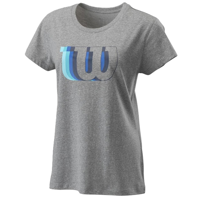 wra781202 Wilson Women's Blur W Tech Tennis Tee (Heather Gray)