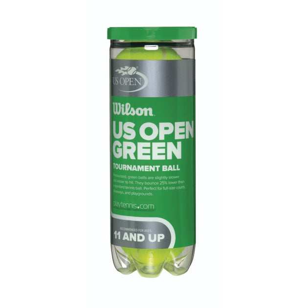 Wilson US Open Junior Tennis Racquet, Green Dot Tennis Balls