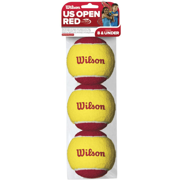 Wilson US Open Junior Tennis Racquet, Red Felt Tennis Balls