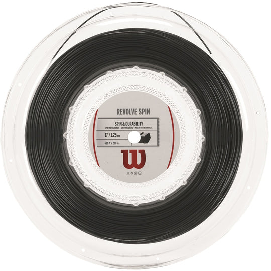 Wilson Revolve Spin 17g Tennis String (Reel) - Black