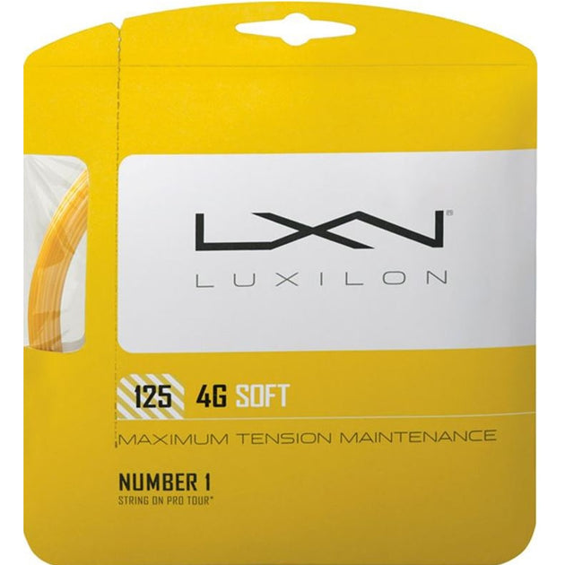 wrz997111 Luxilon 4G Soft 125 Gold Tennis String (Set)