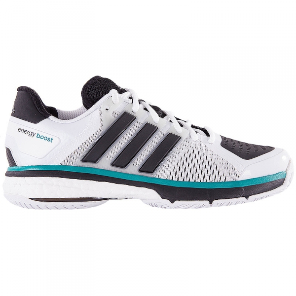Adidas Men's Total Energy Boost Tennis Shoes (White/ Black) - Do It Tennis