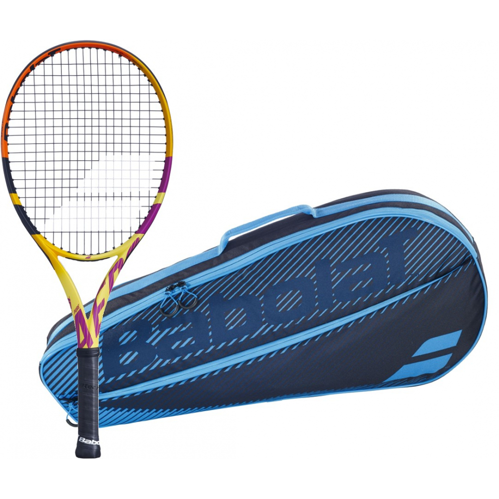 Babolat Pure Aero Rafa Jr 26 + Blue Club Bag Tennis Bundle
