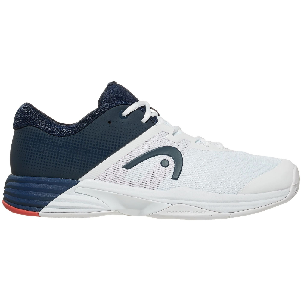 Head Men's Revolt Evo 2.0 Wide Tennis Shoes (White/Dark Blue)