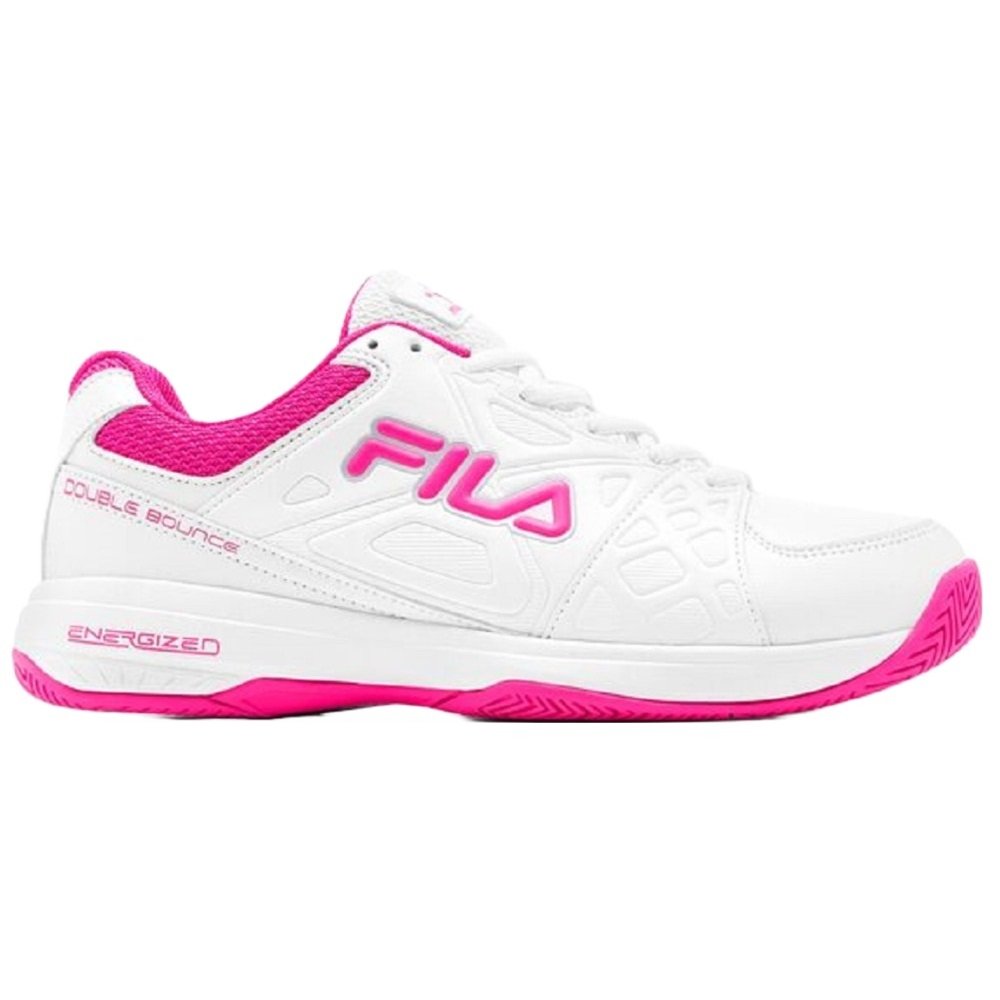 analoog Ambassade labyrint Fila Women's Double Bounce 3 Pickleball Court Shoes (White/White/Pink Glo)