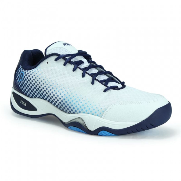 Prince Men's T22 Lite Tennis Shoes (White/Navy/Cool Blue) - Do It Tennis