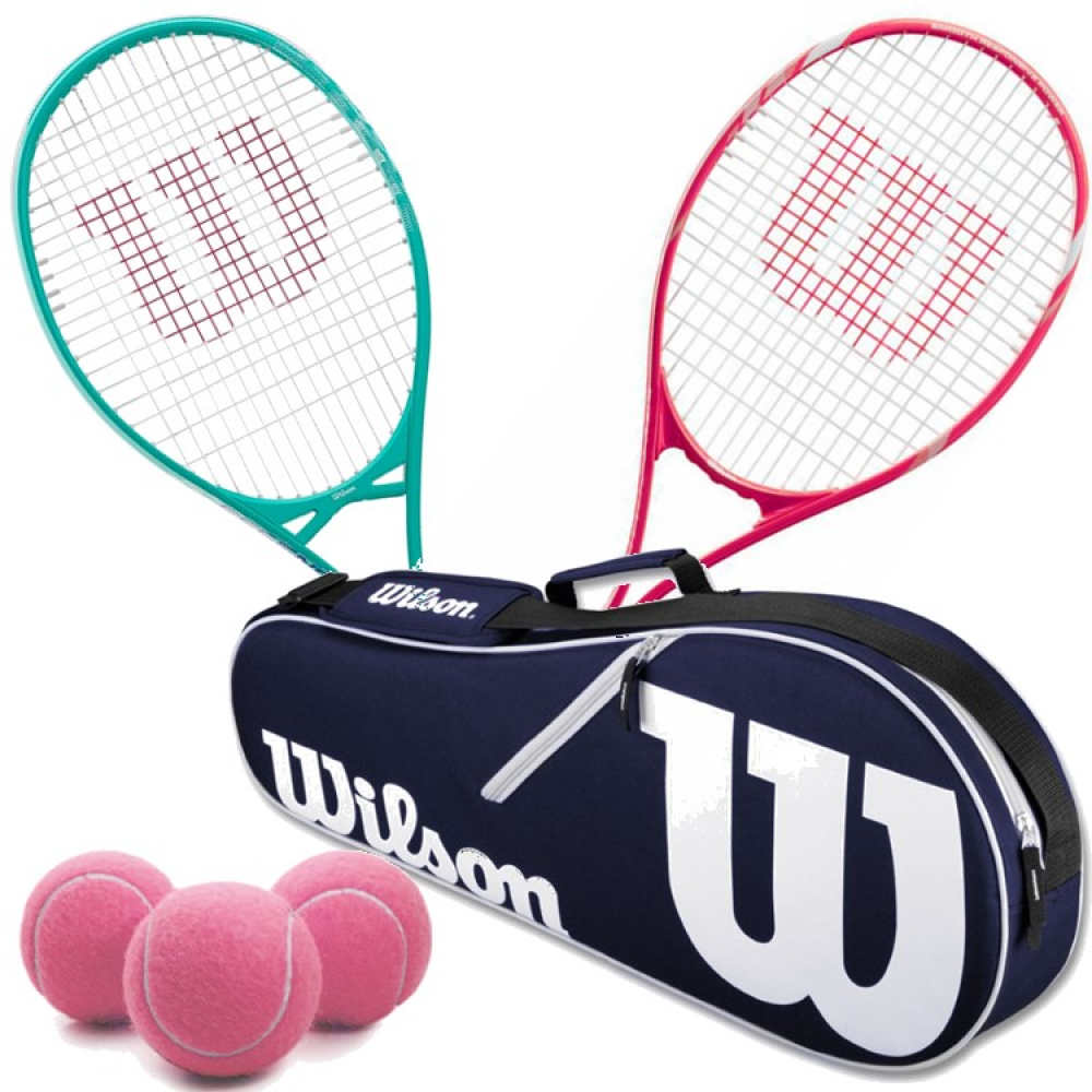 Wilson Advantage Three Racquet Tennis Bag, Black/Red 