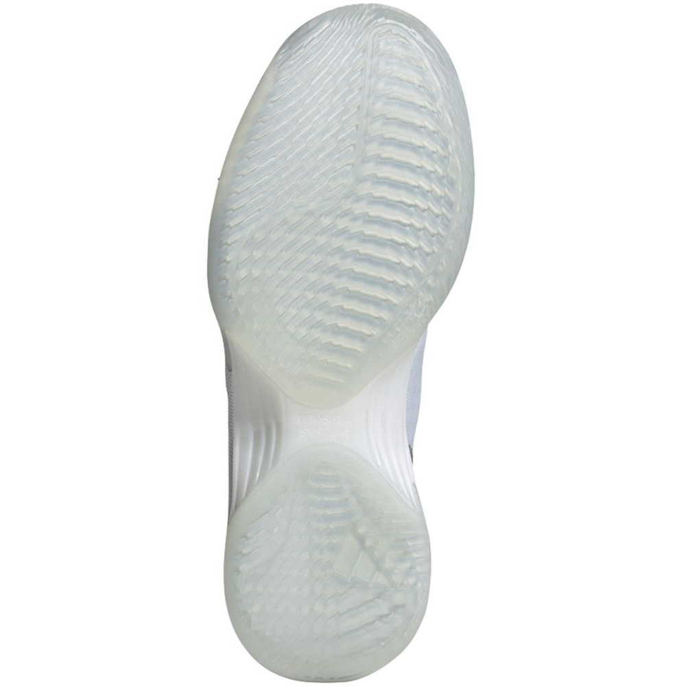 Adidas Women's Avacourt Tennis Shoes (Cloud White/Silver Metallic)