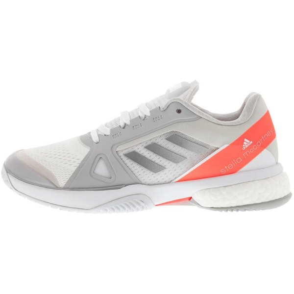 Adidas Women #39 s Stella Court Tennis Shoes (White/Silver Metallic)