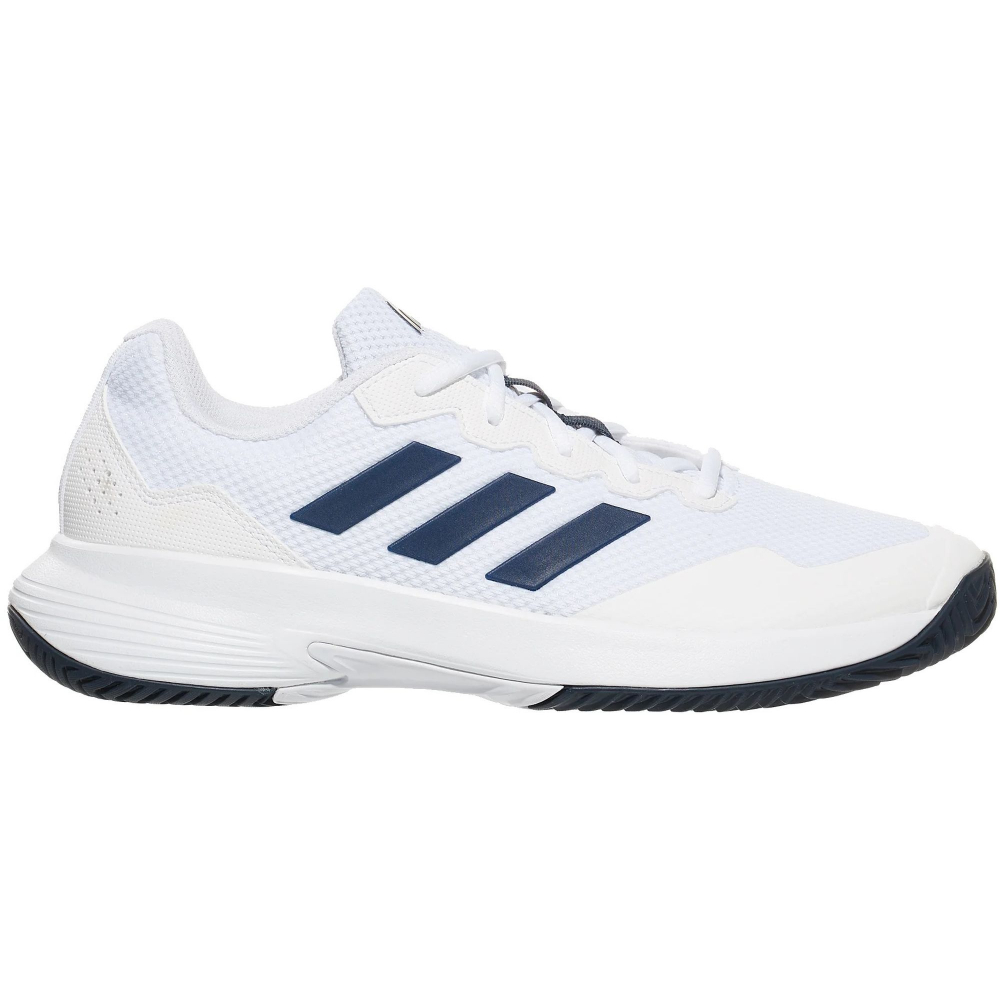 Adidas Men's GameCourt 2 Tennis Shoes (Cloud White/Team Navy Blue/Cloud ...