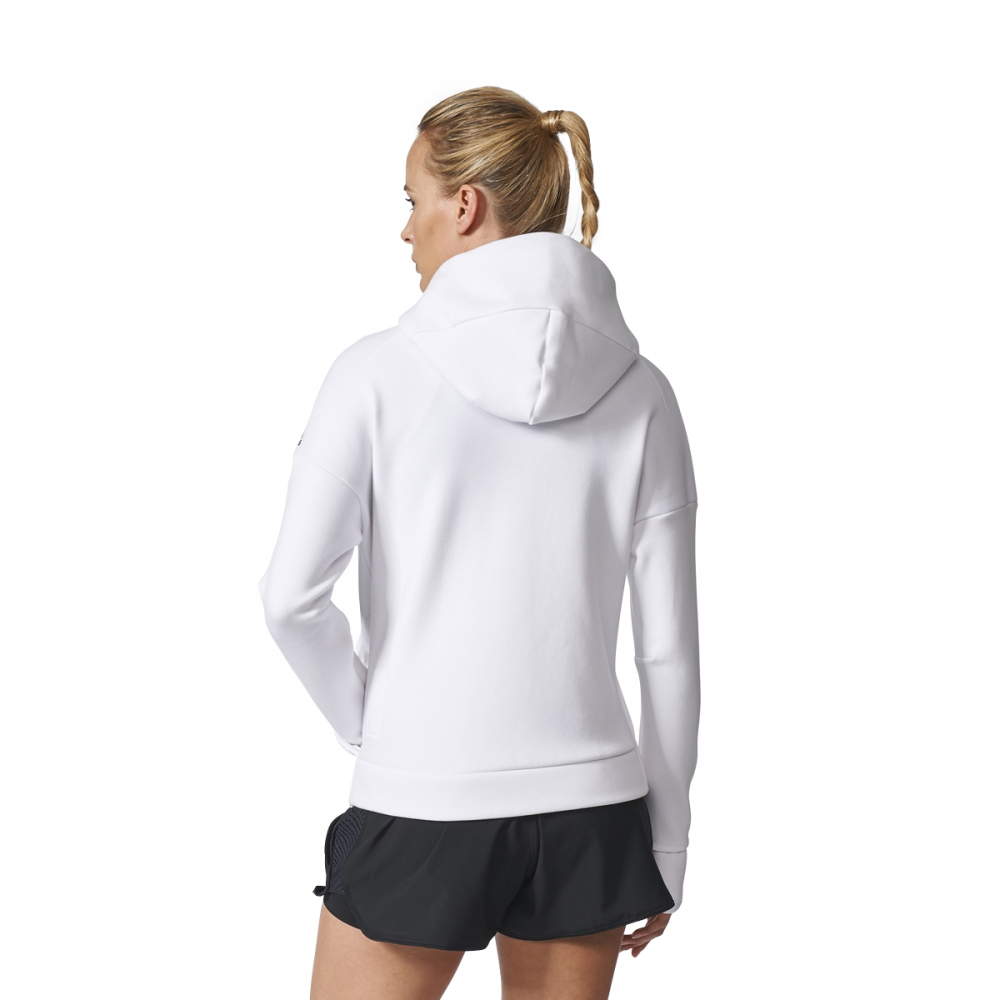 Adidas Women's London Line Z.N.E. Tennis Warm-up Hoodie (White)