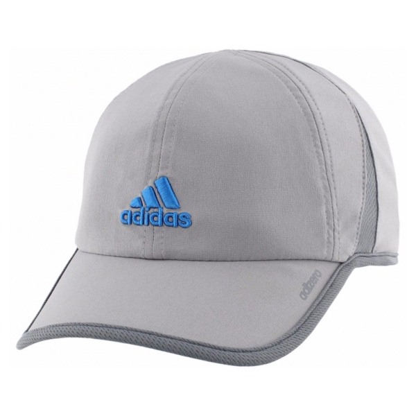 Adidas Men's Adizero II Cap (Grey/Onix/Shock Blue) - Do It Tennis