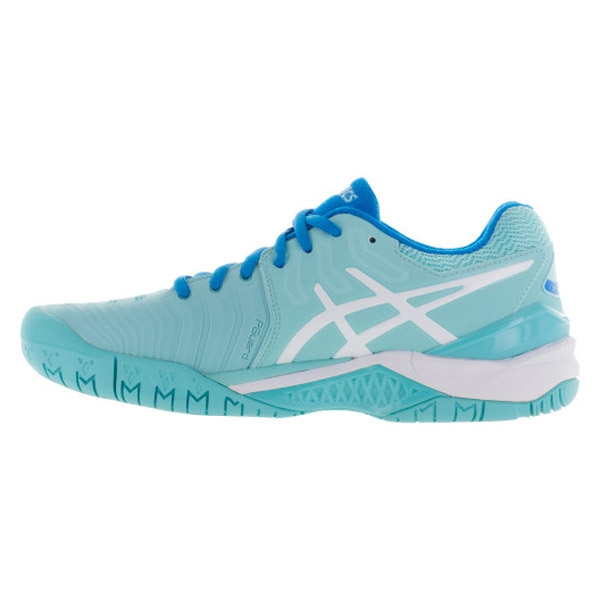 Asics Women's Gel Resolution 7 Tennis Shoes (Aqua/White/Diva Blue) - Do ...