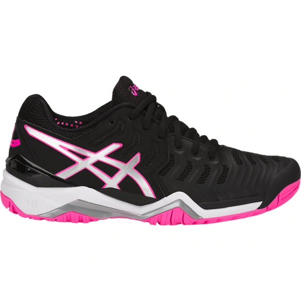 asics womens black tennis shoes