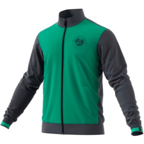 Adidas Men's Roland Garros Tennis Warm-Up Jacket (Night Grey/Core Green ...