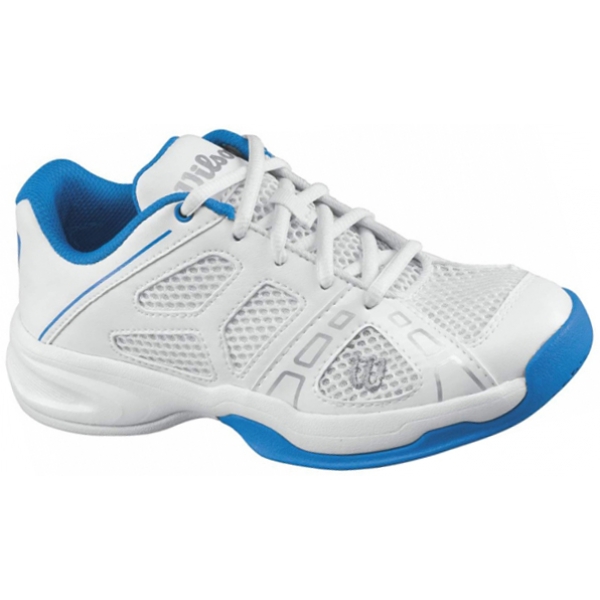 Wilson Rush Pro Junior Tennis Shoes (White/ Pool) - Do It Tennis