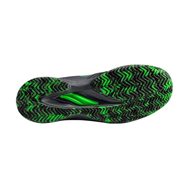 Wilson Men's Kaos 2.0 Tennis Shoes (Black/Ebony/Green Gecko) - Do It Tennis