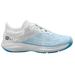 Wilson Women's Kaos 3.0 Tennis Shoes (White/White/Niagara)