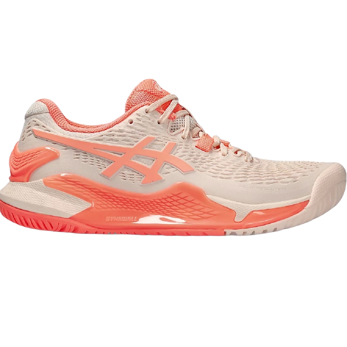 Asics Women's Gel-Resolution 9 Tennis Shoes (Pearl Pink/Sun Coral)